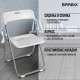 Стулья складные BRABIX "Golf Lite CF-017", КОМПЛЕКТ 4 шт., серебристый каркас, пластик, белый, 533035
