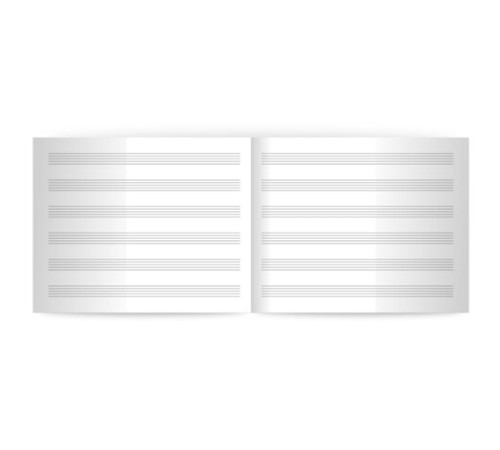 Тетрадь для нот А5, 24 л., обложка мелованный картон, горизонтальная, на скобе, BRAUBERG, 