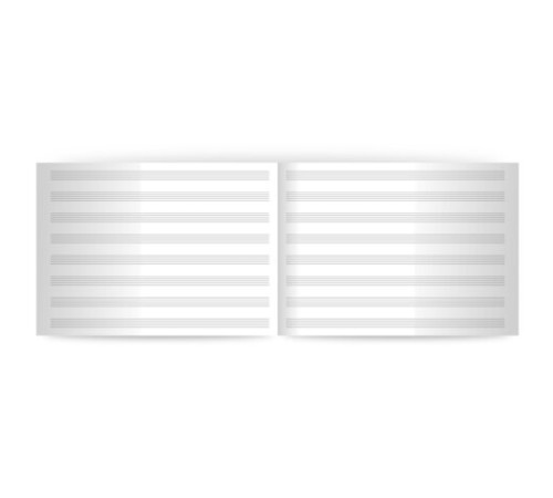 Тетрадь для нот А4, 24 л., обложка мелованный картон, горизонтальная, на скобе, BRAUBERG, 