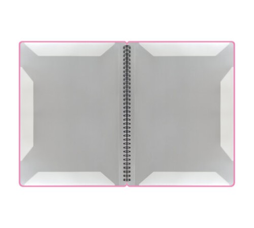 Папка-тетрадь для нот А4, 20 вкладышей на 40 страниц, на гребне, пластик, РОЗОВАЯ, BRAUBERG, 404642