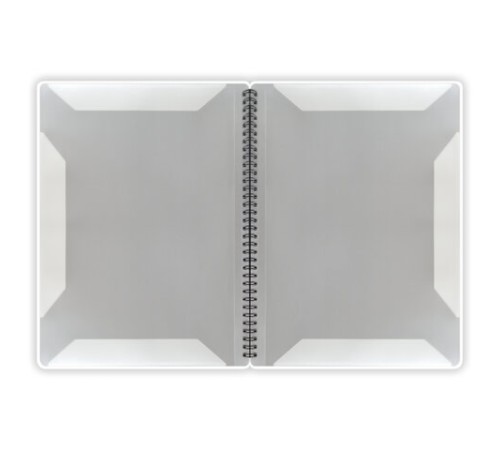 Папка-тетрадь для нот А4, 20 вкладышей на 40 страниц, на гребне, пластик, БЕЛАЯ, BRAUBERG, 404644