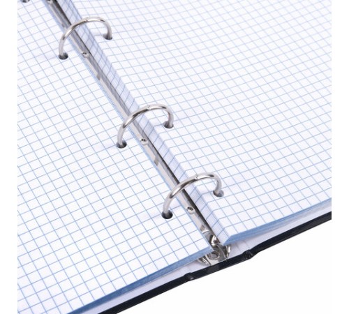 Тетрадь на кольцах А5 165х215 мм, 120 листов, твердый картон, клетка, BRAUBERG, 