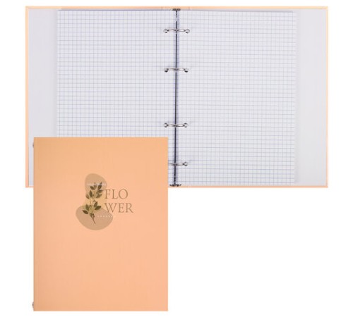 Тетрадь на кольцах А5 165х215 мм, 120 листов, твердый картон, клетка, BRAUBERG, 