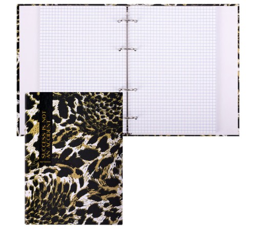 Тетрадь на кольцах А5 165х215 мм, 120 листов, твердый картон, клетка, BRAUBERG, 