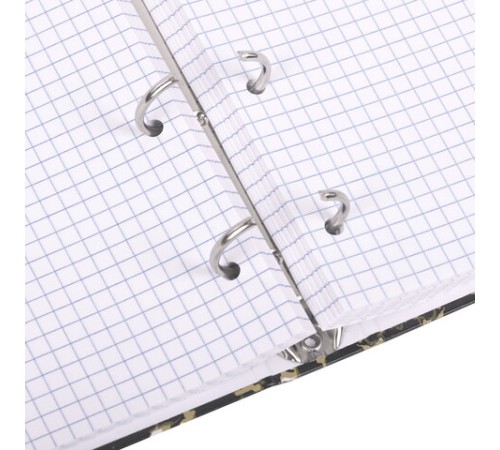 Тетрадь на кольцах А5 165х215 мм, 120 листов, твердый картон, клетка, BRAUBERG, 