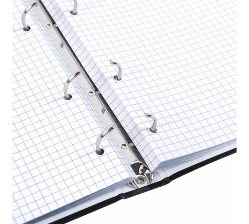 Тетрадь на кольцах А5 175х215 мм, 120 л., твердый картон, клетка, BRAUBERG 