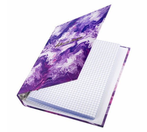 Тетрадь на кольцах А5 165х215 мм, 120 листов, твердый картон, клетка, BRAUBERG, 