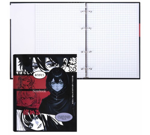 Тетрадь на кольцах А5 175х215 мм, 120 листов, твердый картон, клетка, BRAUBERG, 