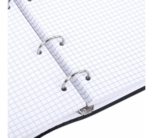 Тетрадь на кольцах А5 175х215 мм, 120 листов, твердый картон, клетка, BRAUBERG, 