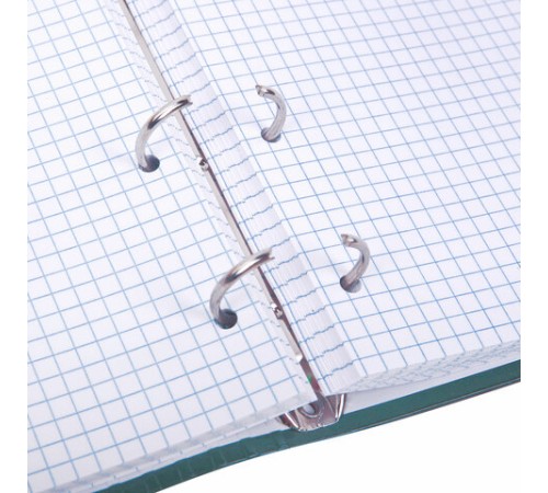 Тетрадь на кольцах А5 175х215 мм, 120 листов, твердый картон, клетка, BRAUBERG, 