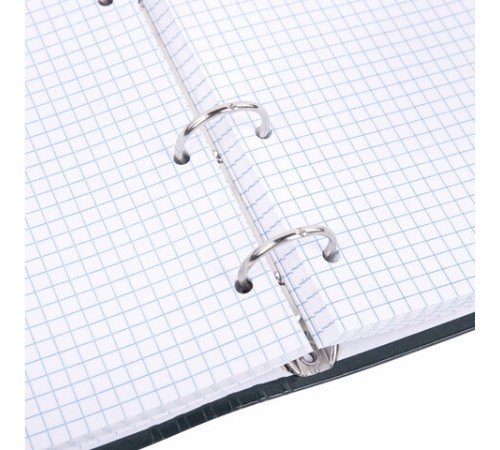 Тетрадь на кольцах А5 175х215 мм, 120 листов, твердый картон, клетка, BRAUBERG, 