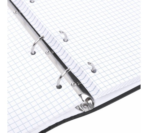 Тетрадь на кольцах А5 175х215 мм, 120 листов, твердый картон, клетка, BRAUBERG, 