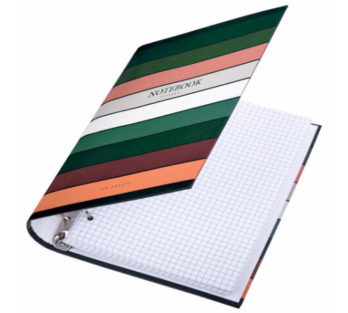 Тетрадь на кольцах А5 175х215 мм, 120 листов, твердый картон, клетка, BRAUBERG, 