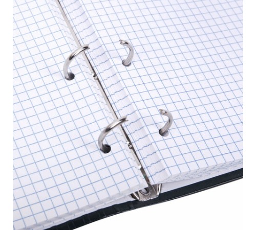 Тетрадь на кольцах А5 175х215 мм, 120 листов, твердый картон, клетка, BRAUBERG, 