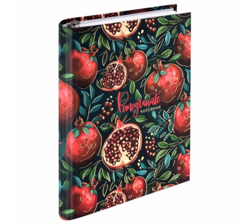 Тетрадь на кольцах А5 175х215 мм, 120 листов, твердый картон, фольга, клетка, BRAUBERG, 