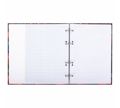 Тетрадь на кольцах А5 175х215 мм, 120 листов, твердый картон, фольга, клетка, BRAUBERG, 