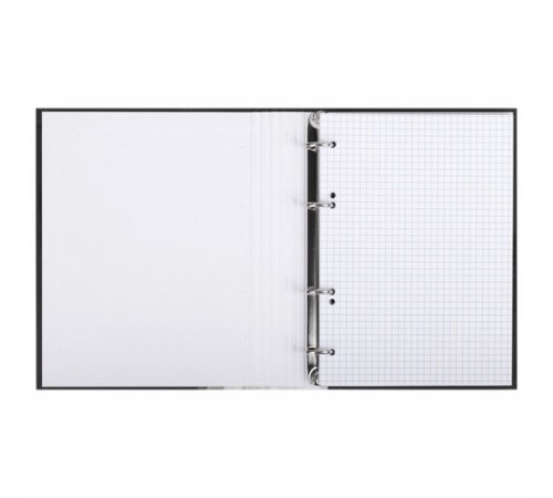 Тетрадь на кольцах А5 175х215 мм, 120 листов, твердый картон, фольга, клетка, BRAUBERG, 