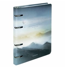 Тетрадь на кольцах А5 160х212 мм, 120 листов, картон, матовая ламинация, клетка, BRAUBERG, 