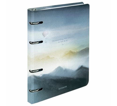 Тетрадь на кольцах А5 160х212 мм, 120 листов, картон, матовая ламинация, клетка, BRAUBERG, 