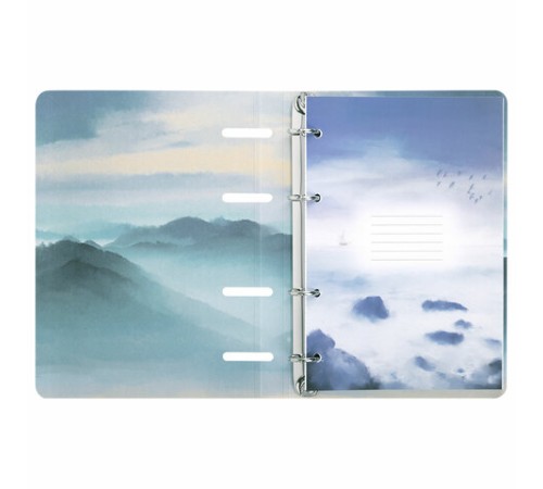 Тетрадь на кольцах А5 160х212 мм, 120 листов, картон, матовая ламинация, клетка, BRAUBERG, 