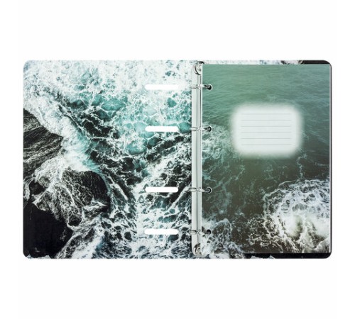 Тетрадь на кольцах А5 160х212 мм, 120 листов, картон, матовая ламинация, клетка, BRAUBERG, 