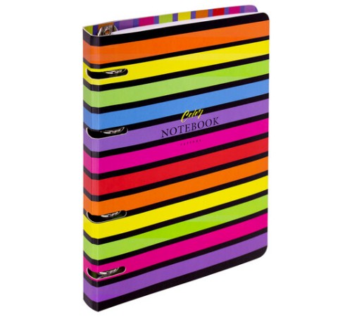 Тетрадь на кольцах А5 160х212 мм, 120 листов, картон, матовая ламинация, клетка, BRAUBERG, 