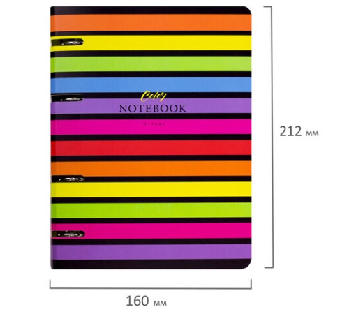 Тетрадь на кольцах А5 160х212 мм, 120 листов, картон, матовая ламинация, клетка, BRAUBERG, 