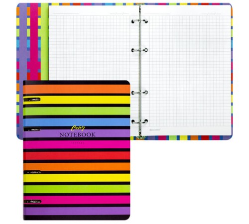 Тетрадь на кольцах А5 160х212 мм, 120 листов, картон, матовая ламинация, клетка, BRAUBERG, 