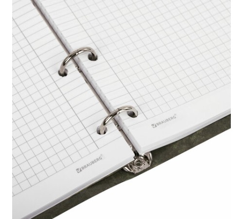 Тетрадь на кольцах А5 160х212 мм, 120 листов, картон, матовая ламинация, клетка, BRAUBERG, 