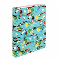 Тетрадь на кольцах А5 160х212 мм, 120 листов, картон, выборочный лак, клетка, BRAUBERG, 