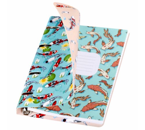 Тетрадь на кольцах А5 160х212 мм, 120 листов, картон, выборочный лак, клетка, BRAUBERG, 