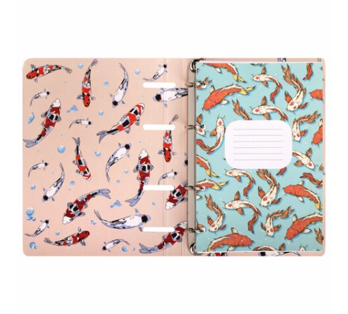 Тетрадь на кольцах А5 160х212 мм, 120 листов, картон, выборочный лак, клетка, BRAUBERG, 