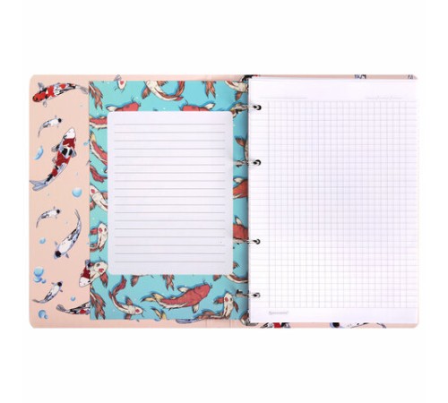 Тетрадь на кольцах А5 160х212 мм, 120 листов, картон, выборочный лак, клетка, BRAUBERG, 