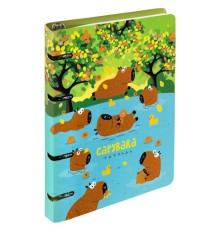 Тетрадь на кольцах А5 160х212 мм, 120 листов, картон, выборочный лак, клетка, BRAUBERG, 