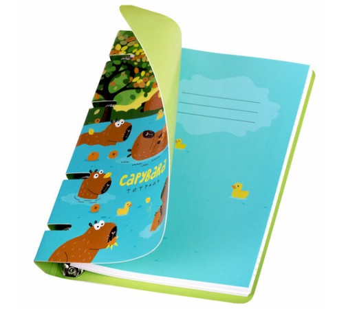 Тетрадь на кольцах А5 160х212 мм, 120 листов, картон, выборочный лак, клетка, BRAUBERG, 