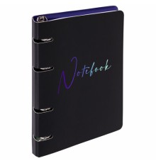 Тетрадь на кольцах А5 160х212 мм, 120 листов, картон, выборочный лак, клетка, BRAUBERG, 