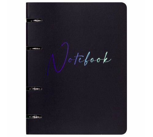 Тетрадь на кольцах А5 160х212 мм, 120 листов, картон, выборочный лак, клетка, BRAUBERG, 