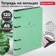 Тетрадь на кольцах А5 160х212 мм, 120 листов, картон, фольга, клетка, BRAUBERG, 