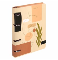 Тетрадь на кольцах А5 160х212 мм, 120 листов, картон, фольга, клетка, BRAUBERG, 