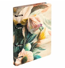 Тетрадь на кольцах А5 160х212 мм, 120 листов, картон, фольга, клетка, BRAUBERG, 