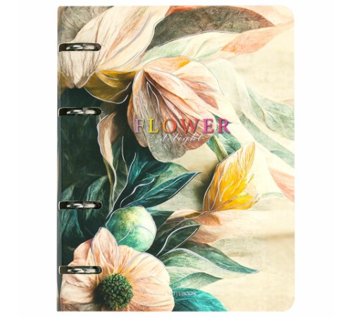 Тетрадь на кольцах А5 160х212 мм, 120 листов, картон, фольга, клетка, BRAUBERG, 