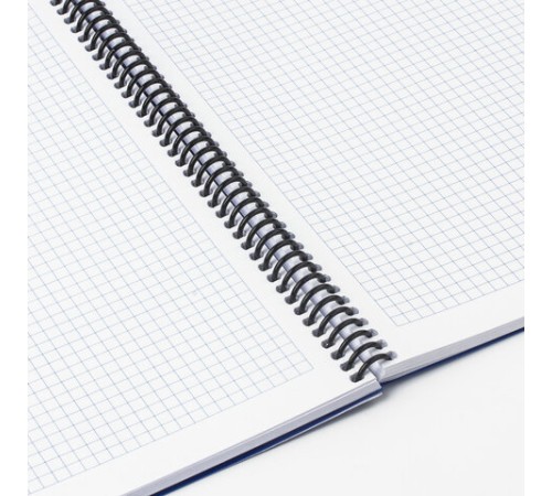 Тетрадь обложка пластик, А4, 80 л., спираль пластик, клетка, BRAUBERG 