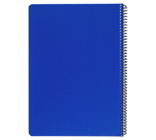 Тетрадь обложка пластик, А4, 80 л., спираль пластик, клетка, BRAUBERG 