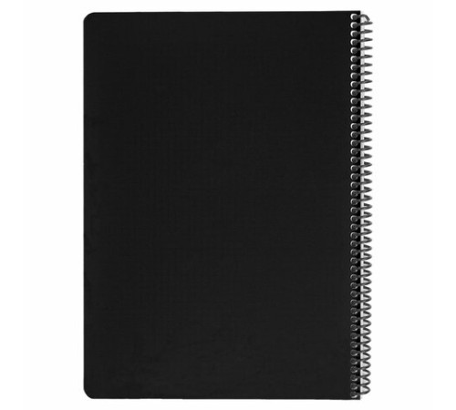 Тетрадь обложка пластик, А4, 80 л., спираль пластик, клетка, BRAUBERG 