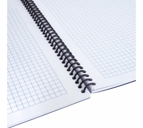 Тетрадь обложка пластик, А5, 80 л., спираль пластик, клетка, BRAUBERG 
