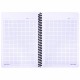 Тетрадь обложка пластик, А5, 80 л., спираль пластик, клетка, BRAUBERG 