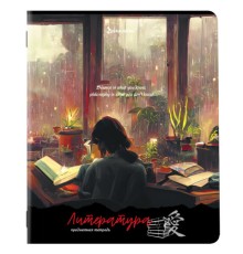 Тетрадь предметная ANIME GIRLS 48 л., матовая ламинация, ЛИТЕРАТУРА, линия, подсказ, BRAUBERG, 404754