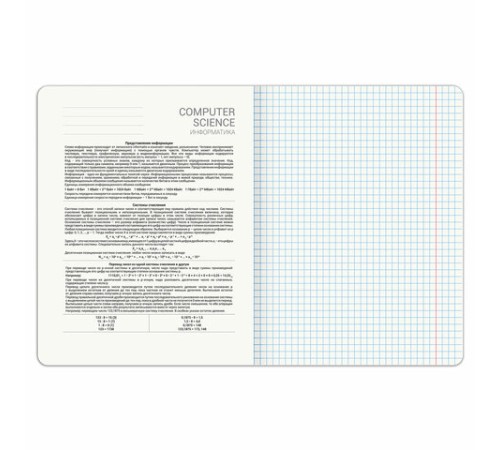 Тетрадь предметная PIGMENT 48 л., глянцевый УФ-лак, ИНФОРМАТИКА, клетка, подсказ, BRAUBERG, 404764