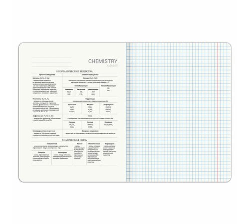 Тетрадь предметная PIGMENT 48 л., глянцевый УФ-лак, ХИМИЯ, клетка, подсказ, BRAUBERG, 404769