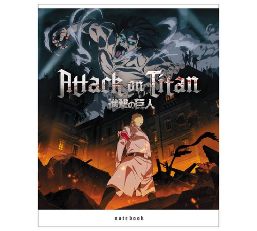 Тетрадь А5, 48 л., HATBER скоба, клетка, обложка картон, Атака Титанов 2 (микс в спайке), 48Т5В1